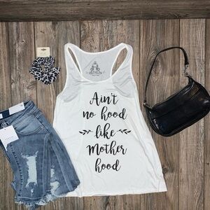 NEW Bear Dance white tank Extra Soft Printed Razorback Summer Spring Mom Life S